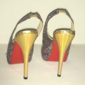 Christian Louboutin Multi-Color Glitter Heels